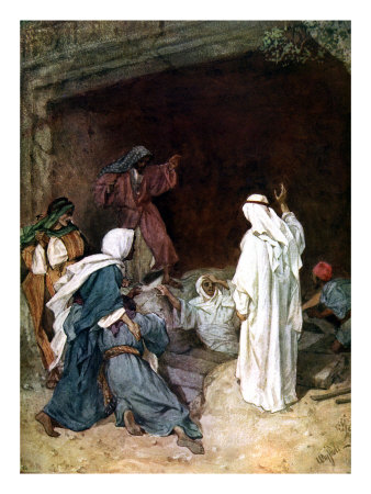 Jesus Raises Lazarus From The Dead Before Martha And Mary by Thomas Crane Pricing Limited Edition Print image