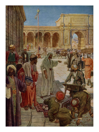 Jesus Cleanses The Temple At Jerusalem, John Ii, 13-17 by Kate Greenaway Pricing Limited Edition Print image