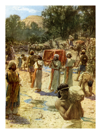 The Israelite Priests Holding The Ark In The Passage Of The Jordan River by Thomas Crane Pricing Limited Edition Print image