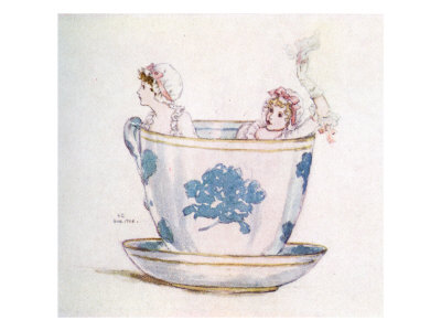 A Calm In A Tea-Cup By Kate Greenaway by William Hole Pricing Limited Edition Print image