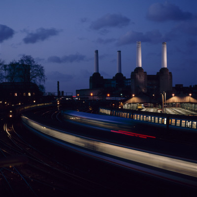 Battersea Power Station, London, 1933-1953, Exterior At Night, Architect: Sir Giles Gilbert Scott by Richard Turpin Pricing Limited Edition Print image