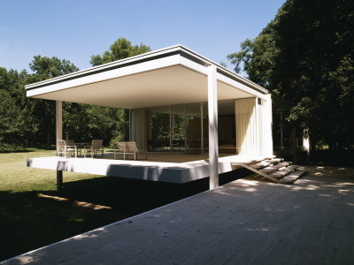 Farnsworth House, Plano, Illinois, 1945-1950, Exterior, Architect: Ludwig Mies Van De Rohe by Alan Weintraub Pricing Limited Edition Print image