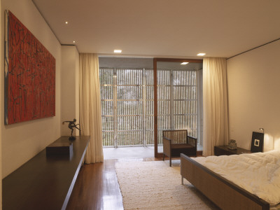 Casa Araras, Brazil, Master Bedroom, Architect: Marcio Kogan by Alan Weintraub Pricing Limited Edition Print image