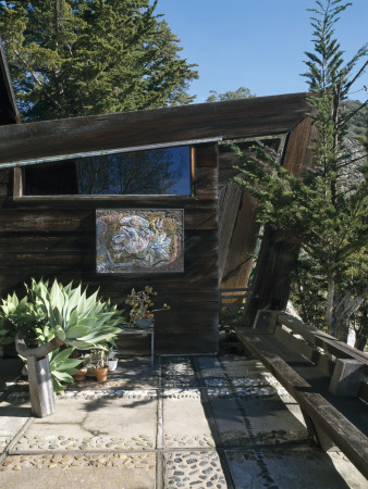 Wild Bird, Big Sur, California, 1957, Patio, Architect: Nathaniel And Margaret Owings by Alan Weintraub Pricing Limited Edition Print image