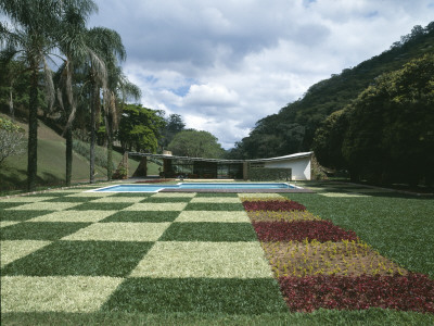 Cavanelas House, Rio De Janeiro - Gardens By Roberto Burle Marx, Architect: Niemeyer by Alan Weintraub Pricing Limited Edition Print image