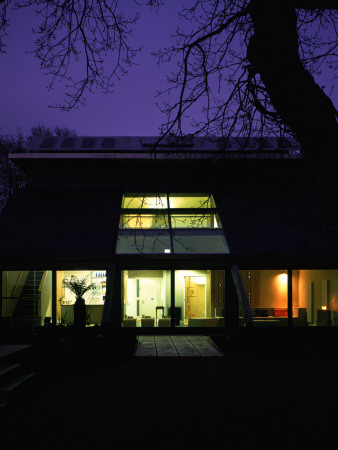 House For The Future, Cardiff, Wales, South Front Exterior Dusk, Architect: Jestico And Whiles by Charlotte Wood Pricing Limited Edition Print image