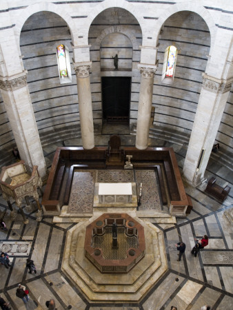 Looking Down On Ther Altar, Baptistery, The Duomo, Pisa, Italy by David Clapp Pricing Limited Edition Print image