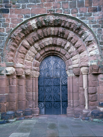 Norman Arched Doorway With 'Dog Toothing' Pattern, St Bees, Cumbria, C,1160 by Colin Dixon Pricing Limited Edition Print image