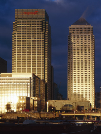 Canary Wharf, Docklands, London, 1 Canada Square And 25 Canada Square, Architects: Cesar Pelli by David Churchill Pricing Limited Edition Print image