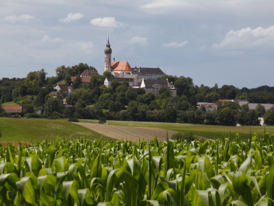 Kloster Andechs, Baroque Exterior Abbey Church Situated On Hill East Of Ammersee, Bavaria, Germany by James Balston Pricing Limited Edition Print image