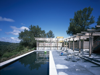 Mann Residence, Sonoma County, California, (Exterior) Swimming Pool, Architect: Fernau And Hartman by John Edward Linden Pricing Limited Edition Print image