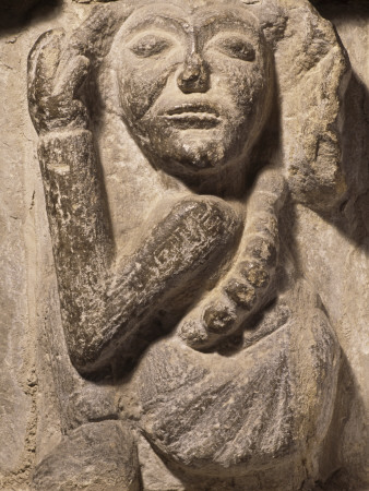 Hexham Abbey, Northumberland, Early English Style, Stone Carving Representing Prudence Or Vanity by Joe Cornish Pricing Limited Edition Print image