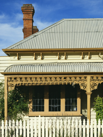 Traditional Colonial House, Melbourne Australia, - Detail Of Ironwork by Ian Lambot Pricing Limited Edition Print image