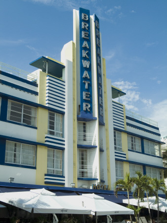 Breakwater Hotel, 940 Ocean Drive, Miami Beach, Florida, Usa, 1939 by Natalie Tepper Pricing Limited Edition Print image