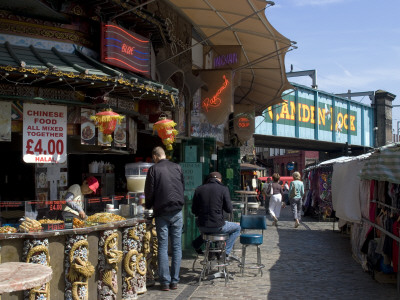 Food Stall, Camden Lock, Camden Town, London by Natalie Tepper Pricing Limited Edition Print image