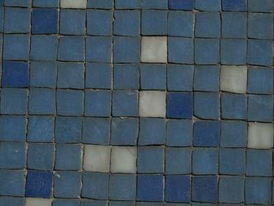 Backgrounds - Small Square Blue Mosaic Tessalation by Natalie Tepper Pricing Limited Edition Print image