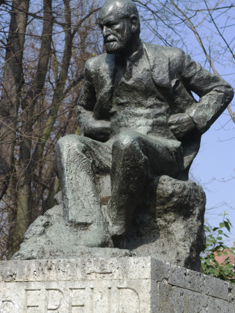 Statue Of Sigmund Freud In Front Of The Tavistock Institute, Belsize Park, London by Natalie Tepper Pricing Limited Edition Print image