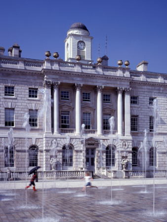 Somerset House Fountains, Victoria Embankment London, Children Playing, 1776-86 by Peter Durant Pricing Limited Edition Print image