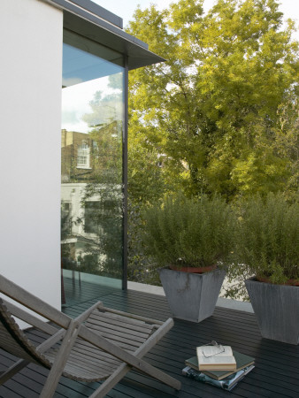 Refurbished House In Camden Town, Roof Terrace With, Architect: Munkenbeck And Marshall by Richard Bryant Pricing Limited Edition Print image