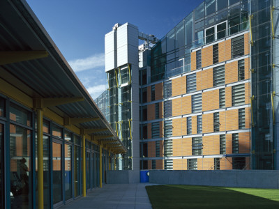 Montevetro Apartments, Thames Riverside, Battersea, Exterior With Gym On The Left by Richard Bryant Pricing Limited Edition Print image