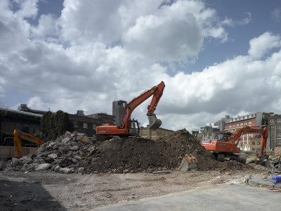 Heavy Plant And Rubble, Southwark, London by Richard Bryant Pricing Limited Edition Print image
