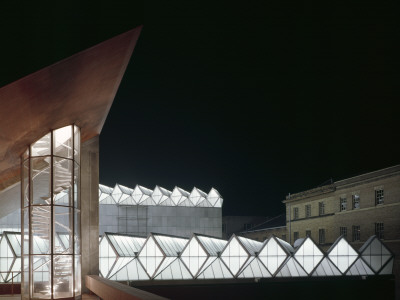 Leicester University, Faculty Of Engineering, 1959 - 1963, Workshop Roof At Night by Richard Einzig Pricing Limited Edition Print image