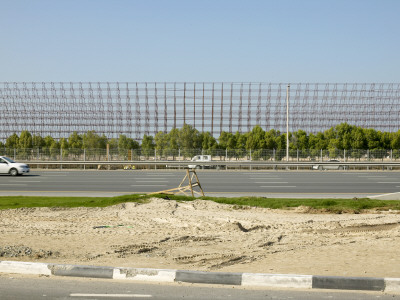 Scaffolding By Roadside, Dubai by Tim Mitchell Pricing Limited Edition Print image