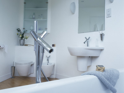 Modern Urban Bathroom - With Fittings By Designed Philippe Starck by Richard Powers Pricing Limited Edition Print image