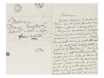 Lettre Autographe Signée À Augustin Varcollier, 22 Janvier 1842 by Eugene Delacroix Pricing Limited Edition Print image