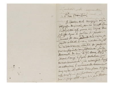 Autograph Letter To Augustine Varcollier, May 6, 1842 by Eugene Delacroix Pricing Limited Edition Print image