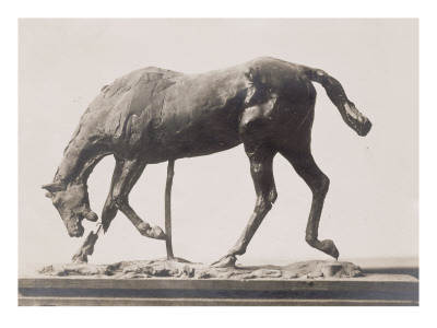 Photo D'une Sculpture En Cire De Degas:Cheval Faisant Une Descente De Main (Rf2110) by Ambroise Vollard Pricing Limited Edition Print image