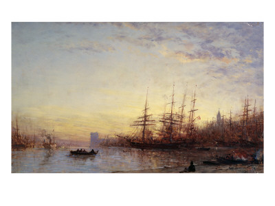 Le Port De Marseille Au Coucher Du Soleil by Felix Ziem Pricing Limited Edition Print image