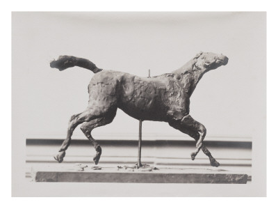 Photo D'une Sculpture En Cire De Degas:Cheval Au Galop Tournant La Tête À Droite,Les Pieds Ne by Ambroise Vollard Pricing Limited Edition Print image