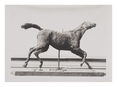 Photo D'une Sculpture En Cire De Degas:Cheval Au Galop Tournant La Tete A Droite,Les Pieds Ne by Ambroise Vollard Pricing Limited Edition Print image