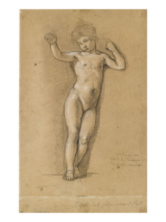 Enfant Debout : Etude Pour L'enfant Jesus De La Vierge Des Moissons by Eugene Delacroix Pricing Limited Edition Print image