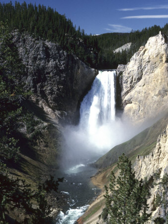 Lower Falls, Yellowstone National Park, Wyoming, Usa by Michael Defreitas Pricing Limited Edition Print image
