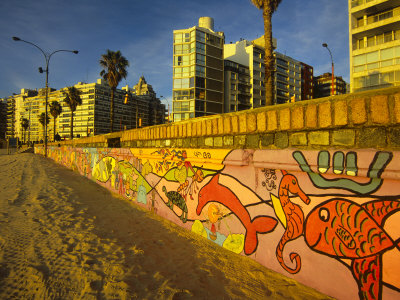 Colorful Beachfront, Montevideo, Uruguay by Jerry Ginsberg Pricing Limited Edition Print image