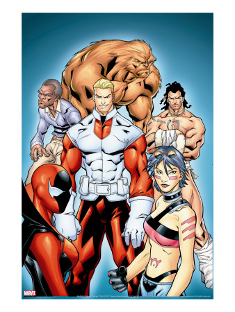The Official Handbook Of The Marvel Universe Teams 2005 Group: Sasquatch by Henry Clayton Pricing Limited Edition Print image
