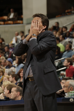 Los Angeles Clippers V Indiana Pacers: Vinny Del Negro by Ron Hoskins Pricing Limited Edition Print image