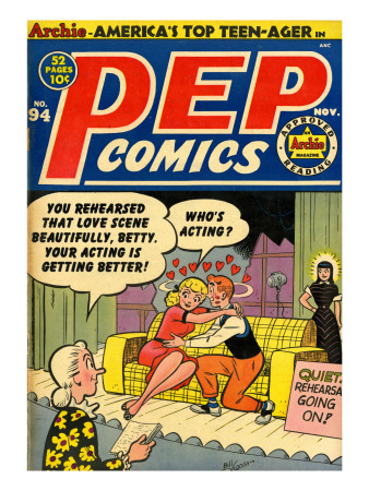 Archie Comics Retro: Pep Comic Book Cover #94 (Aged) by Bill Vigoda Pricing Limited Edition Print image