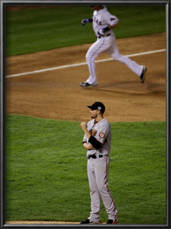 San Francisco Giants V Texas Rangers, Game 3: Jonathan Sanchez,Josh Hamilton by Doug Pensinger Pricing Limited Edition Print image