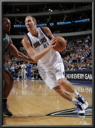 New Orleans Hornets V Dallas Mavericks: Dirk Nowitzki And David West by Glenn James Pricing Limited Edition Print image