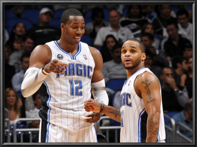 Memphis Grizzlies V Orlando Magic: Dwight Howard And Jameer Nelson by Fernando Medina Pricing Limited Edition Print image