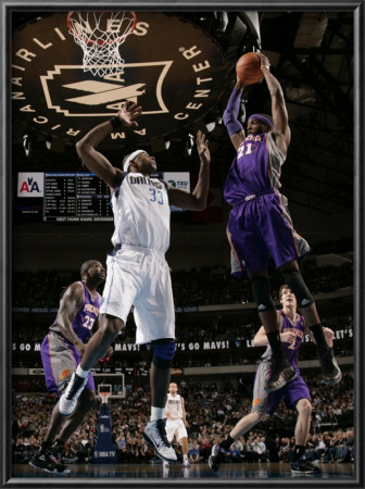 Phoenix Suns V Dallas Mavericks: Hakim Warrick And Brendan Haywood by Glenn James Pricing Limited Edition Print image