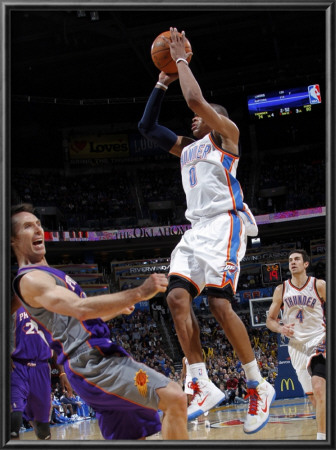 Phoenix Suns V Oklahoma City Thunder: Russell Westbrook And Steve Nash by Layne Murdoch Pricing Limited Edition Print image