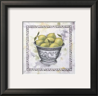 Silver Bowl With Limes by Debra Lake Pricing Limited Edition Print image