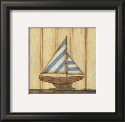 Blue Stripe Sailboat by Kim Lewis Pricing Limited Edition Print image