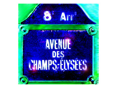Ave Champs-Elysees Sign, Paris by Tosh Pricing Limited Edition Print image