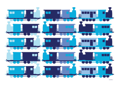 Multi Train Blue by Avalisa Pricing Limited Edition Print image