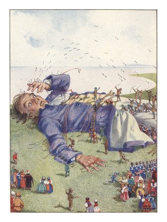 Illustration From Gulliver's Travels Of Lilliputians Attacking by Honor Appelton Pricing Limited Edition Print image